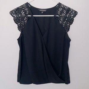 Lace Cap Sleeve Top